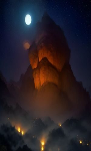 夜色导航App界面截图，深蓝黑暗色地图底色，城市路网清晰可见，导航路线以亮蓝色标注，右侧显示实时路况信息